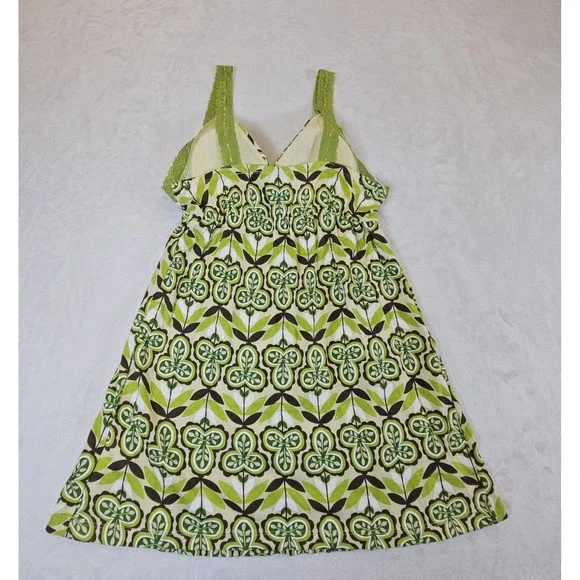 Vintage Y2K Womens Medium Baby Doll Lace Tank Top Green Floral 90s Bella Swan - Picture 4 of 10